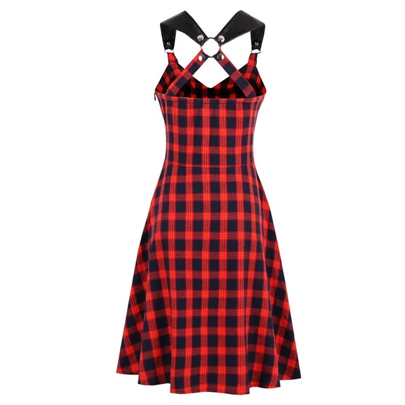 Plaid Faux Leather Strap Mini - Picture 2 of 7